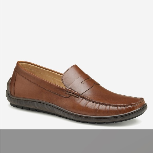 Johnston & Murphy Nichols Penny Tan Full Grain Men’s Leather Loafers. Size 8.5 - Picture 1 of 10